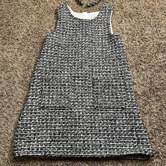 Rachel Zoe Size 6 Shift Metallic Black/White/Gold Tweed Holiday Dress& Headband - Picture 2 of 13